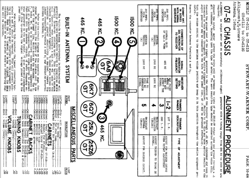 07-511S Ch= 07-51S; Stewart Warner Corp. (ID = 528842) Radio