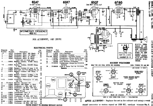 11-5W series chassis; Stewart Warner Corp. (ID = 536775) Radio