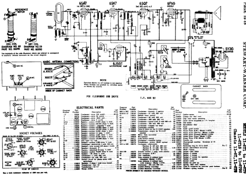 11-6T-S series chassis; Stewart Warner Corp. (ID = 536932) Radio