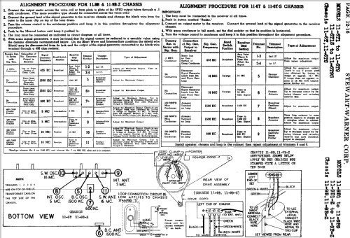 11-6T-S series chassis; Stewart Warner Corp. (ID = 536933) Radio