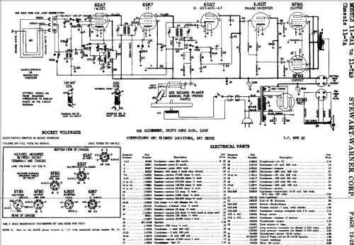 11-7A series chassis; Stewart Warner Corp. (ID = 538471) Radio