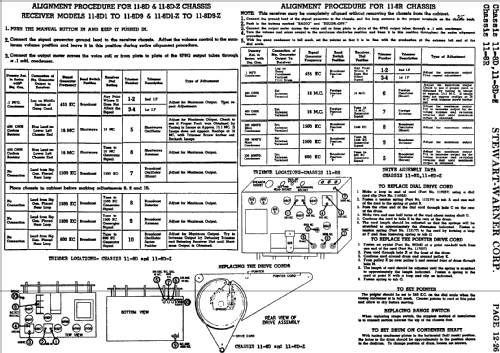 11-8D series chassis; Stewart Warner Corp. (ID = 538235) Radio