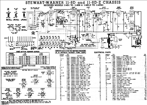 11-8D series chassis; Stewart Warner Corp. (ID = 559800) Radio