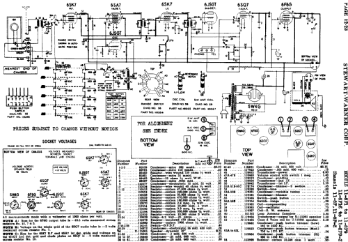 11-8F series chassis; Stewart Warner Corp. (ID = 538545) Radio