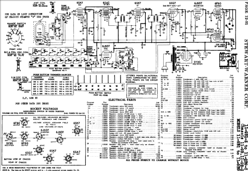 11-9B7 Ch= 11-9B; Stewart Warner Corp. (ID = 537594) Radio