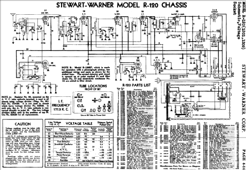 1206 Ch= R-120; Stewart Warner Corp. (ID = 500053) Radio