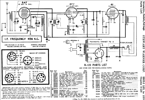 1232 Ch= R-123; Stewart Warner Corp. (ID = 499864) Radio