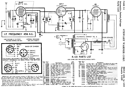 1232 Ch= R-123; Stewart Warner Corp. (ID = 500082) Radio