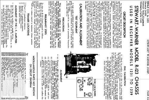 Aristocrat R1235A Ch= R-123; Stewart Warner Corp. (ID = 499884) Radio