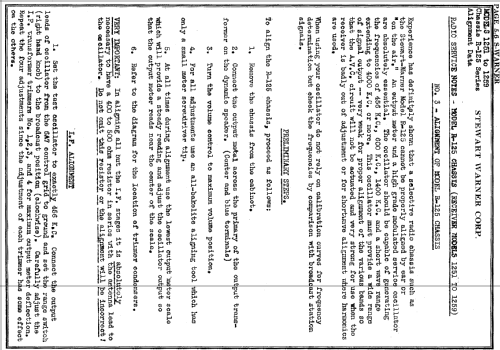 1258 Ch= R-125A ; Stewart Warner Corp. (ID = 109773) Radio