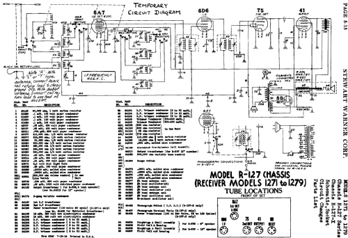 1272 Prado Ch= R-127; Stewart Warner Corp. (ID = 501393) Radio