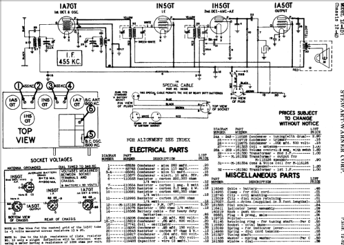 12-4D series chassis; Stewart Warner Corp. (ID = 536804) Radio