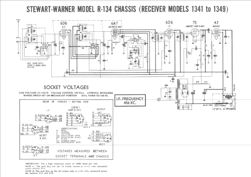 1341 Ch= R-134; Stewart Warner Corp. (ID = 245033) Radio