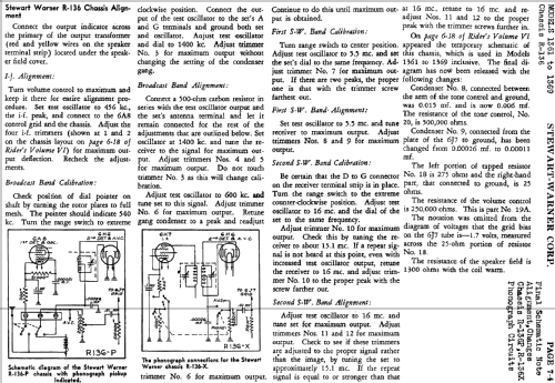 1362 Ch= R-136; Stewart Warner Corp. (ID = 503944) Radio