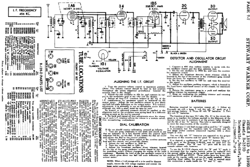 1391D Ch= R-139D; Stewart Warner Corp. (ID = 503965) Radio