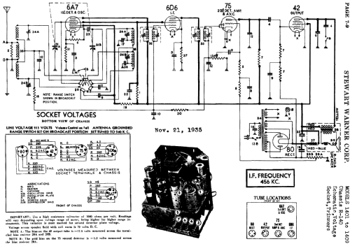 1408 Ch= R-140; Stewart Warner Corp. (ID = 504228) Radio