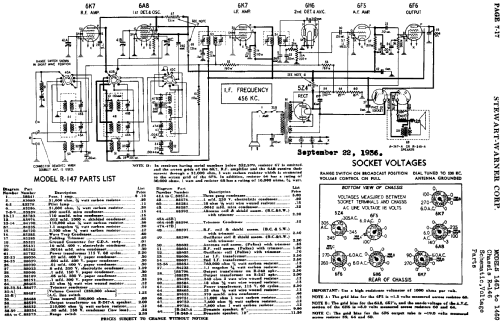 1462 Ch= R-146; Stewart Warner Corp. (ID = 505242) Radio