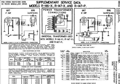 1462 Ch= R-146; Stewart Warner Corp. (ID = 505244) Radio