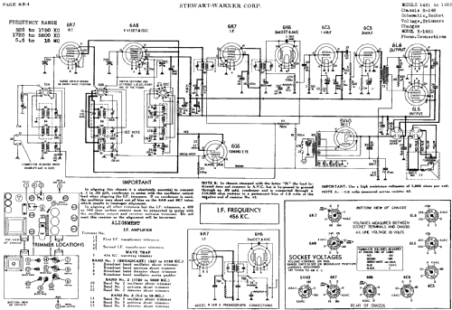 1481 Ch= R-148; Stewart Warner Corp. (ID = 505743) Radio