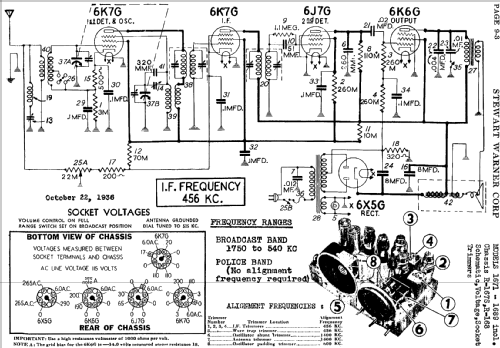 1673 Ch= R-167; Stewart Warner Corp. (ID = 509354) Radio