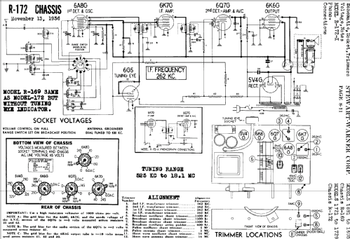 1692 Ch= R-169; Stewart Warner Corp. (ID = 508460) Radio