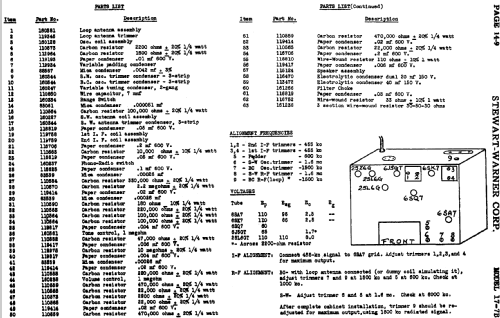 17-7B ; Stewart Warner Corp. (ID = 549044) Radio