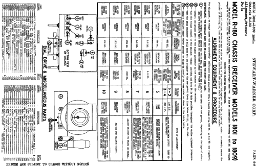 1805 Ch= R-180; Stewart Warner Corp. (ID = 510986) Radio