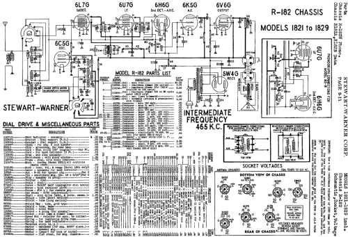 1821 Ch= R-182; Stewart Warner Corp. (ID = 511475) Radio