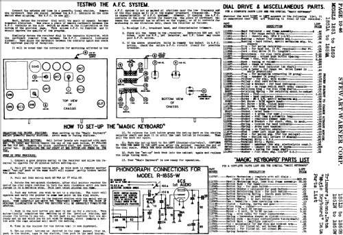 1855W Ch= R-185W; Stewart Warner Corp. (ID = 514748) Radio