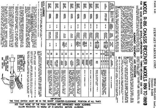 1866 Ch= R-186; Stewart Warner Corp. (ID = 512278) Radio