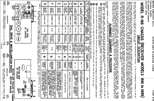 1881 Ch= R-188; Stewart Warner Corp. (ID = 512293) Radio