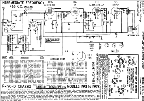 1902 Ch= R-190D; Stewart Warner Corp. (ID = 515152) Radio