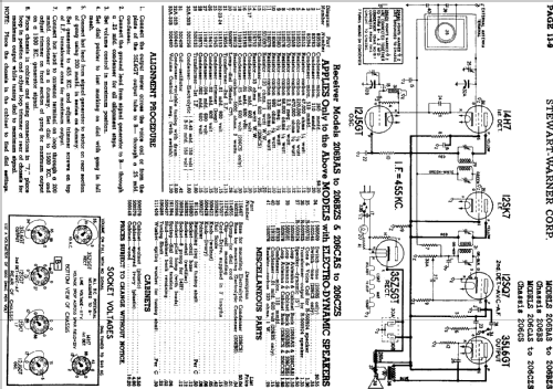 206CCS Ch= 206CS; Stewart Warner Corp. (ID = 541799) Radio