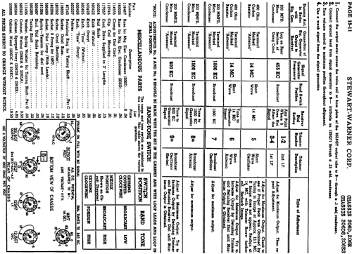 206DB Ch= 206D; Stewart Warner Corp. (ID = 542185) Radio