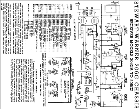 206GA Ch= 206G; Stewart Warner Corp. (ID = 560821) Radio