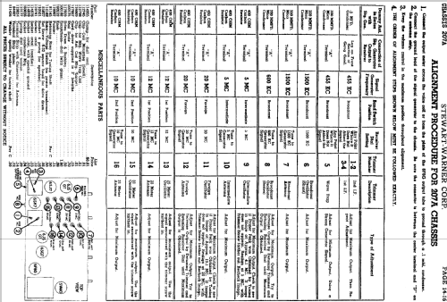 207A chassis; Stewart Warner Corp. (ID = 544732) Radio