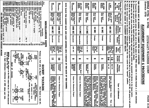 207B chassis; Stewart Warner Corp. (ID = 543482) Radio