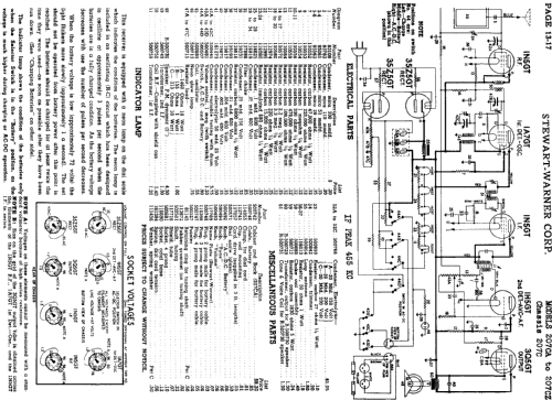 207C chassis; Stewart Warner Corp. (ID = 543489) Radio