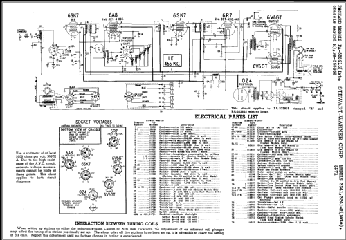 3341-R ; Stewart Warner Corp. (ID = 364571) Car Radio