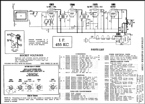 51T136 Code 9018-F; Stewart Warner Corp. (ID = 364588) Radio