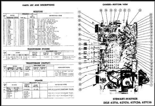 62T16 Ch= 9023C; Stewart Warner Corp. (ID = 483730) Radio