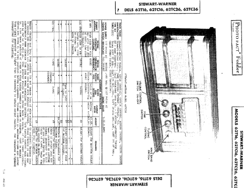 62T16 Ch= 9023C; Stewart Warner Corp. (ID = 483731) Radio