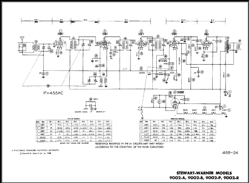 9002-P ; Stewart Warner Corp. (ID = 484935) Radio