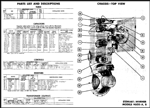 9005-A ; Stewart Warner Corp. (ID = 485206) Radio