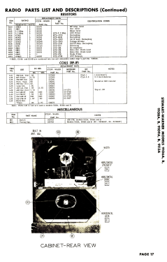 9106A; Stewart Warner Corp. (ID = 2818006) Television