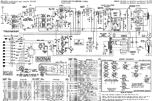 910-111 series chassis; Stewart Warner Corp. (ID = 516579) Radio