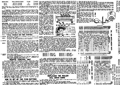 910-111 series chassis; Stewart Warner Corp. (ID = 516581) Radio