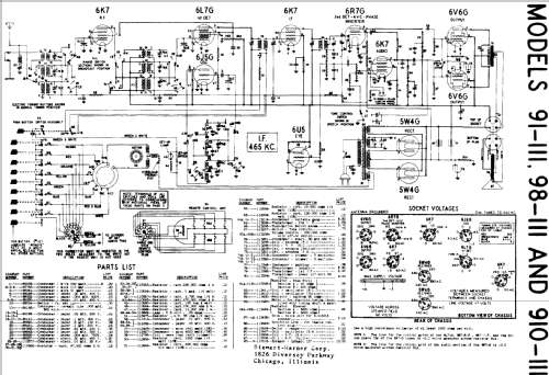 910-111 series chassis; Stewart Warner Corp. (ID = 560089) Radio