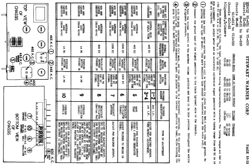 910-53 series chassis; Stewart Warner Corp. (ID = 518423) Radio