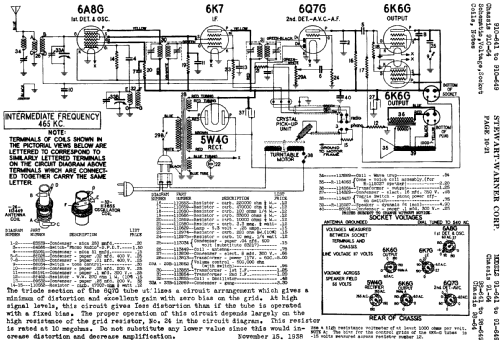 910-64 series chassis; Stewart Warner Corp. (ID = 519311) Radio